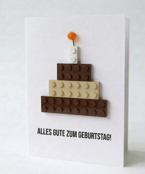 Birthday Cake Postal Card – Building Brick