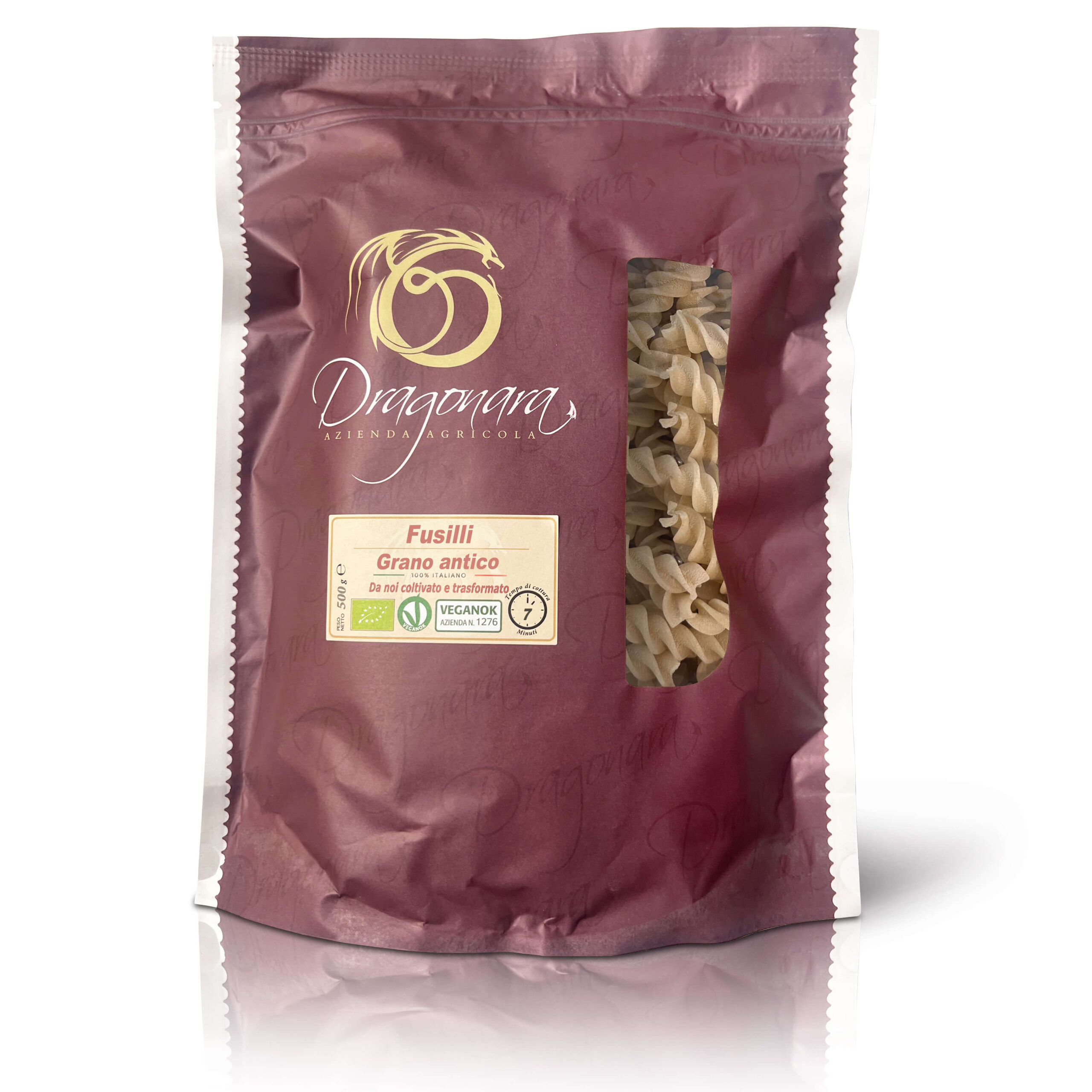 Organic Senatore Cappelli Dragonara wheat fusilli