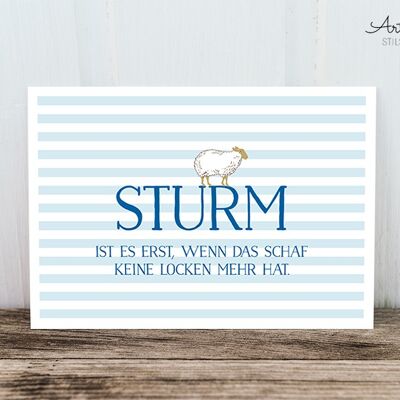 Postkarte: Sturm