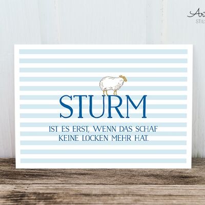 Carte postale: tempête
