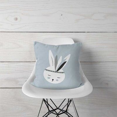 Cushion blue with bunnies for the nursery