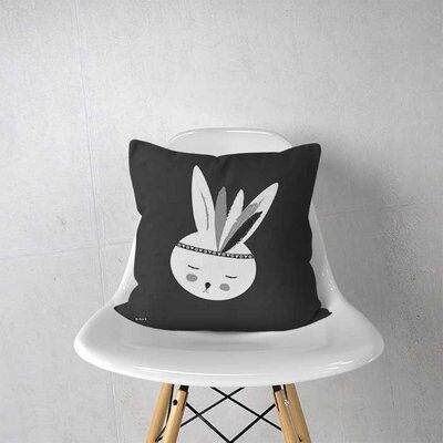 Cushion black with bunnies for the nursery