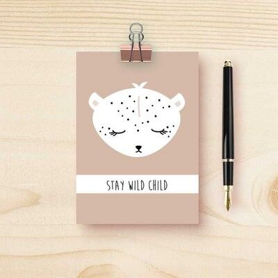 Wild child: Card with leopard print