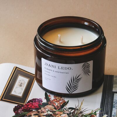 Rhubarb & Wild Berries Double Wick Candle