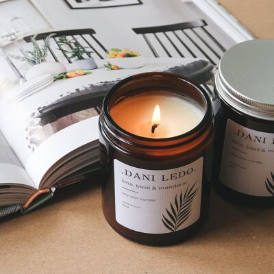 Lime, Basil & Mandarin Single Wick Candle