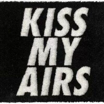 Back / doormat - Kiss my airs - black - 70x50 cm