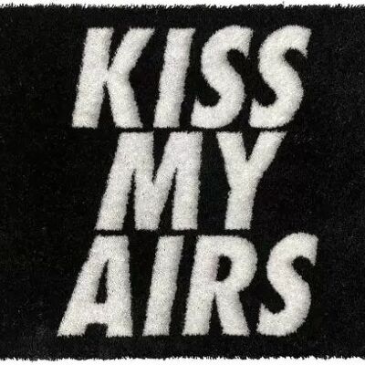 Respaldo / felpudo - Kiss my airs - negro - 70x50 cm