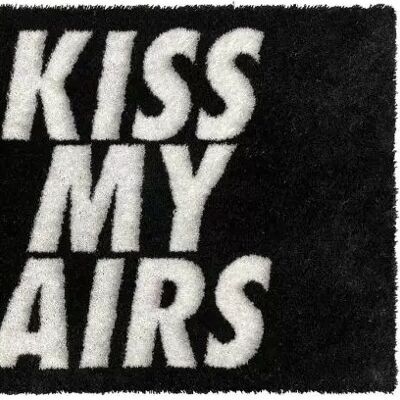 Back / doormat - Kiss my airs - black - 70x50 cm