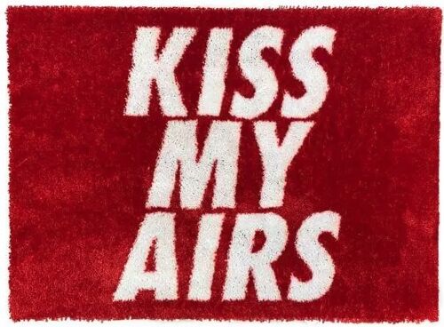 Rug / doormat - Kiss my airs - Red - 70x50cm