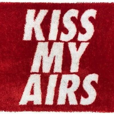 Rug / doormat - Kiss my airs - Red - 70x50cm