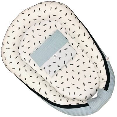 Babynest Federn blau