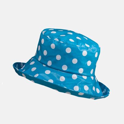 Cappello a tesa larga impermeabile - Turchese