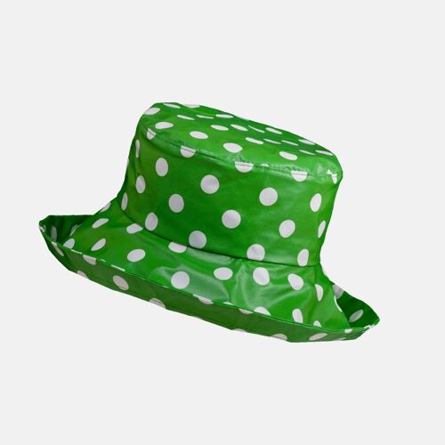 Waterproof Large Brim Hat - Bright Green