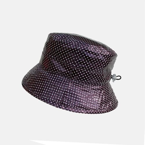 Waterproof Spotty Hat Pack - Aubergine