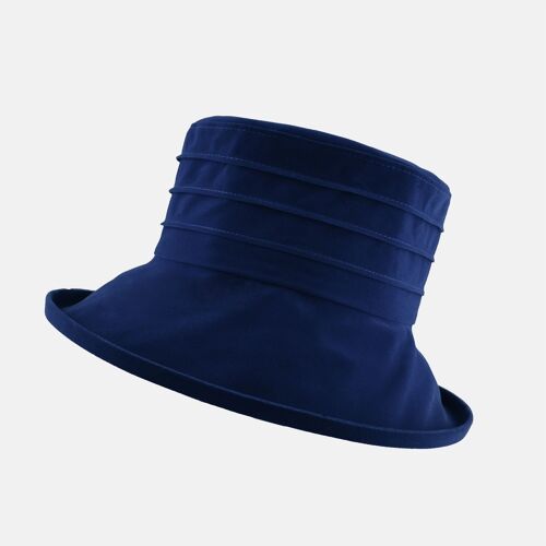 Water Resistant Velour Packable Hat - Navy