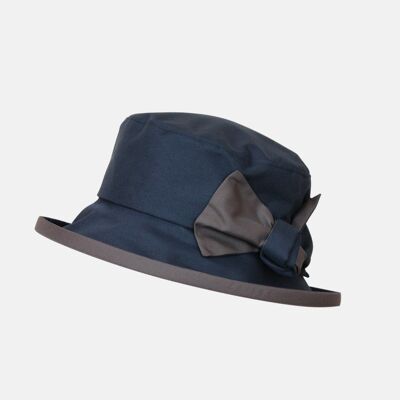 Waterproof Hat in a Bag - Navy and Grey