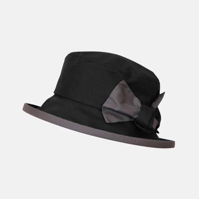 Cappello impermeabile in borsa - nero e grigio