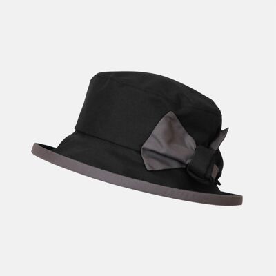 Chapeau imperméable dans un sac - Noir et gris