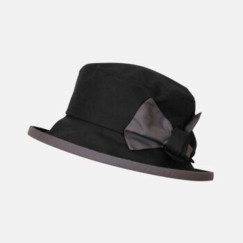 Chapeau imperméable dans un sac - Noir et gris 1