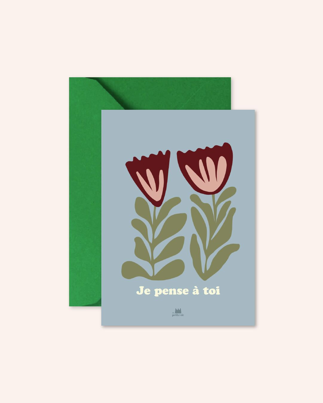 Carte lifestyle - Je pense à toi (avec enveloppe)