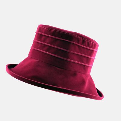 Sombrero plegable de terciopelo resistente al agua - Vino