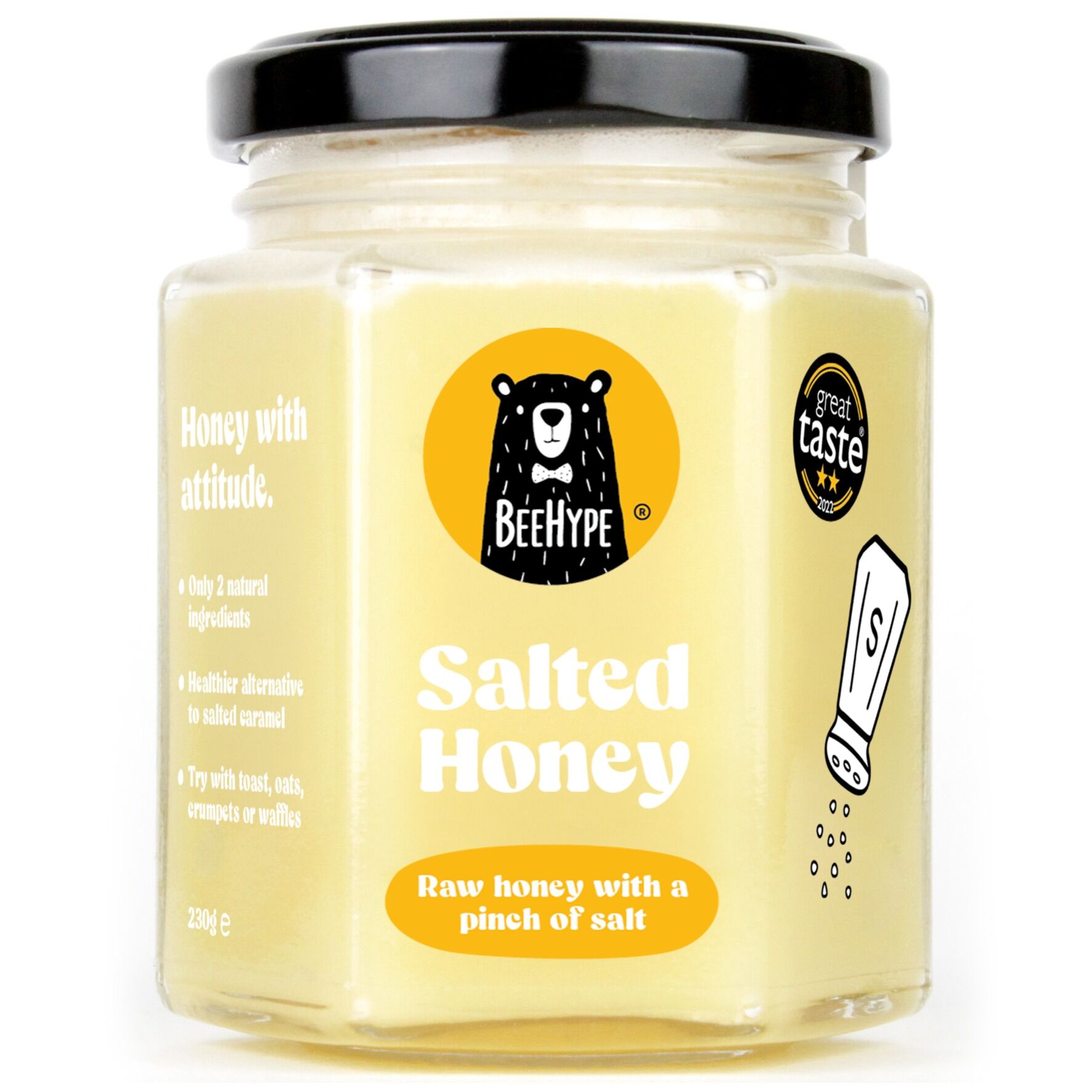Salted Honey - Free-From Salted Caramel Spread Alternative | No Palm Oil & Fat; Lower Calories