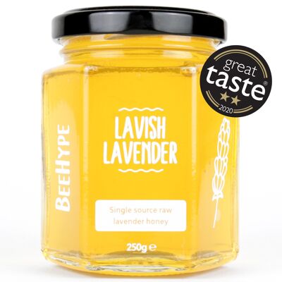 Reichhaltiger Lavendel-Rohhonig - Gourmet-Honig, der natürlich von Bienen hergestellt wird
