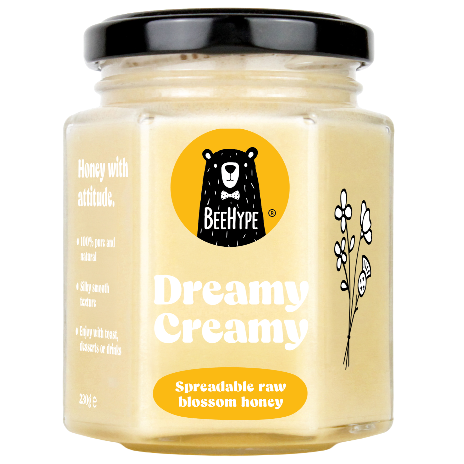 Dreamy Creamy - Raw Wildflower Blossom Honey Straight From The Hive