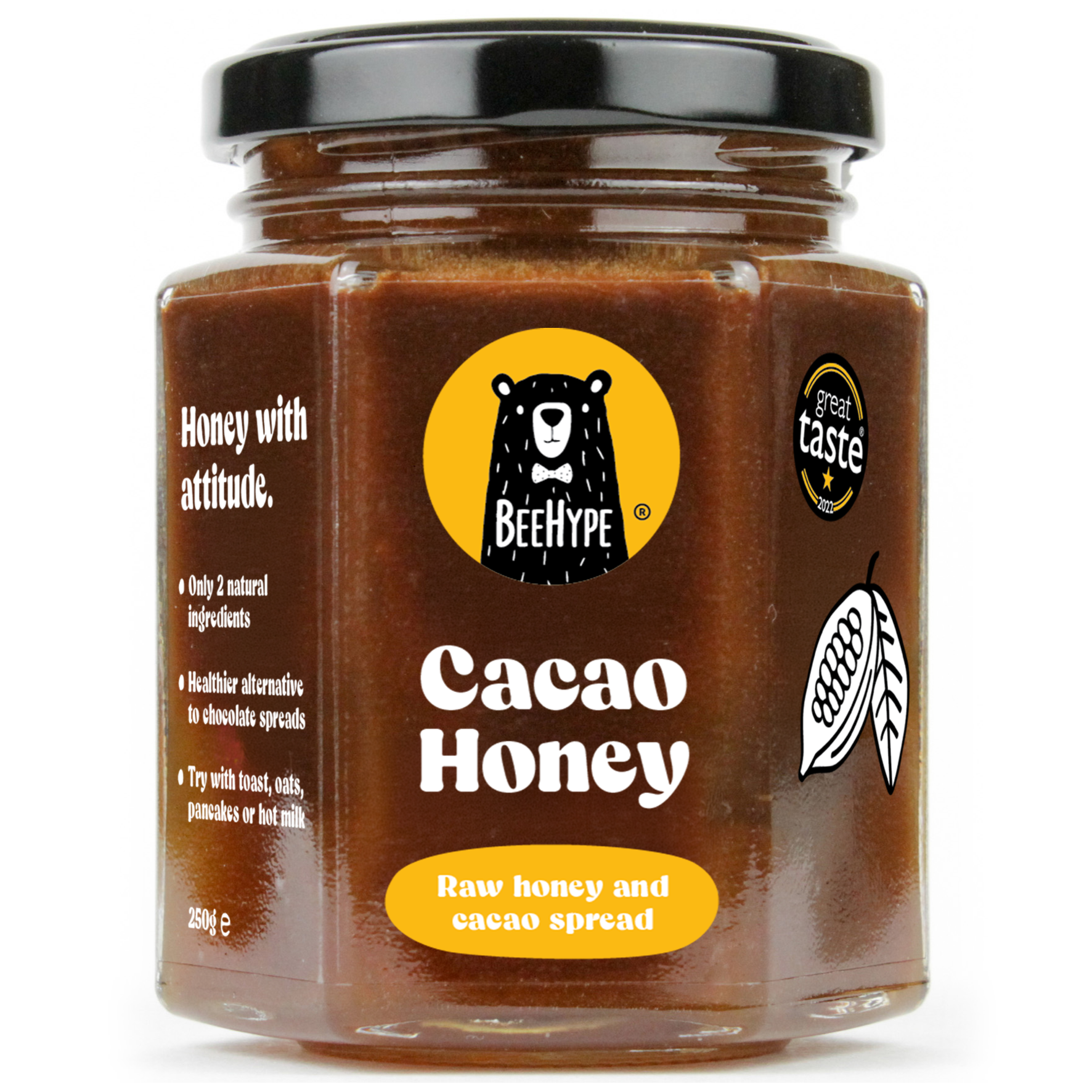 Cacao Honey - Free-From Chocolate Spread, Gluten, Dairy & Nut Free | Natural Chocolate Alternative