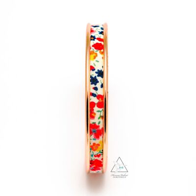 Bracciale sottile in ottone galvanizzato - rosso phoebe