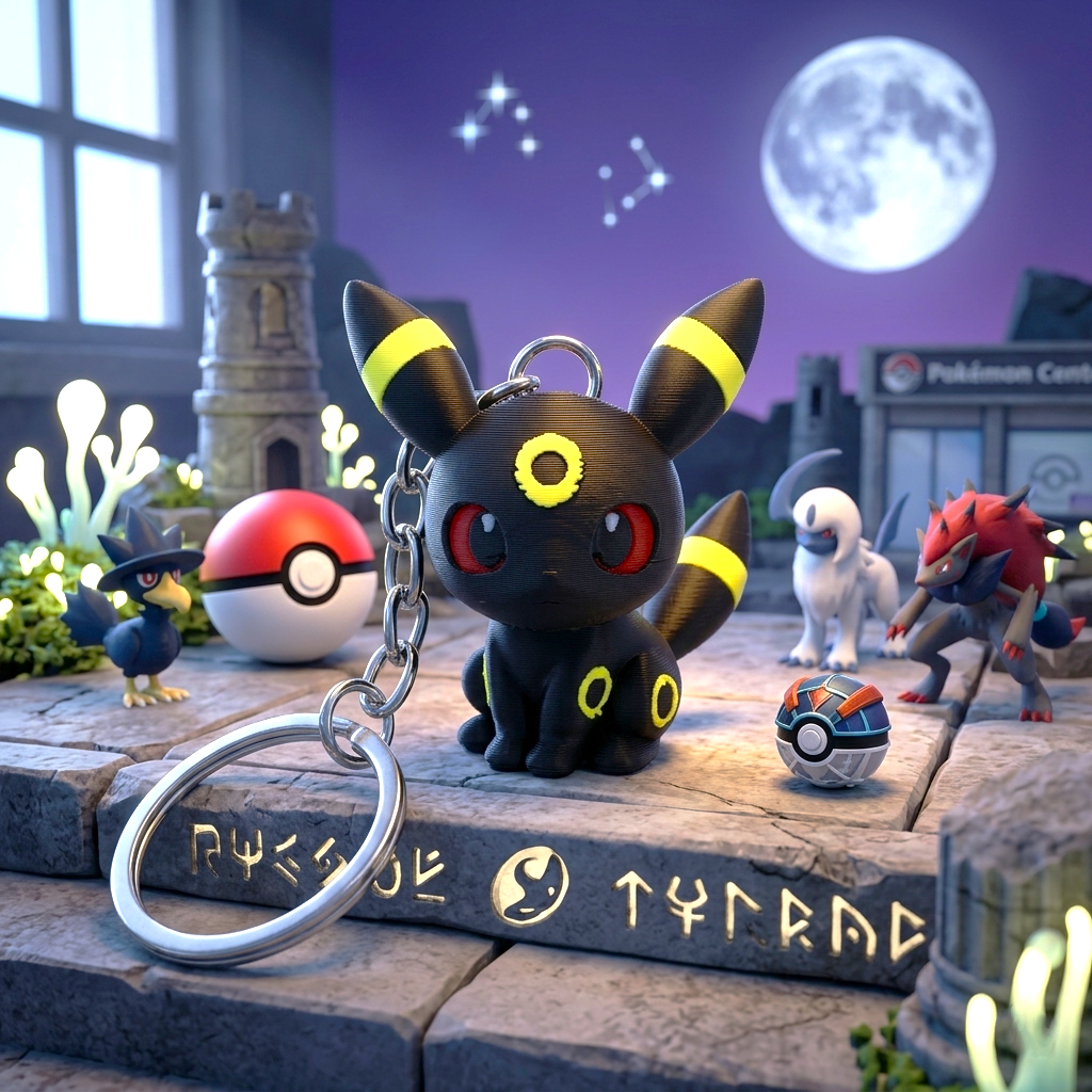Portachiavi Pokémon Umbreon | Ciondolo anime di tipo Buio