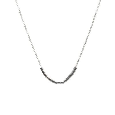 Collar tous en rang - Colección Alinéa: Perla de plata