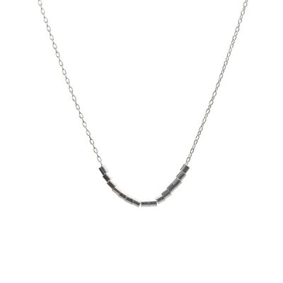 Tous en rang necklace - Alinéa Collection: Silver pearl