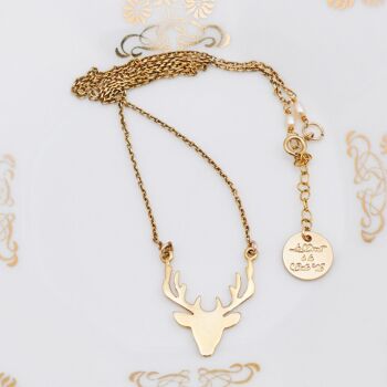 Collier Animal - Collection Alinéa : Tête de cerf en argent 4