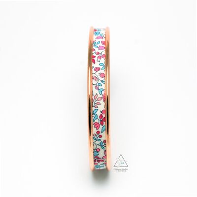 Bracelet in galvanized brass and Liberty fabric - Katie & millie pink