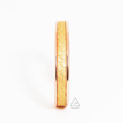 Thin galvanized brass bracelet - SERPENT GOLD