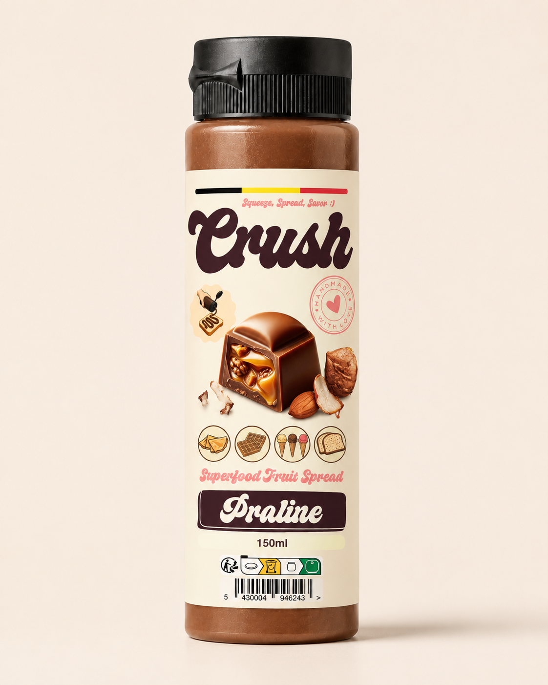 Nappage - Saveur Praliné - 150ml - Presse plastique