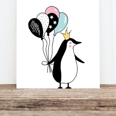Postkarte: Gratulation Pinguin HF