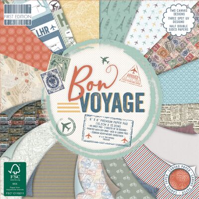 First Edition FSC 6x6 Paper Pad - Bon Voyage