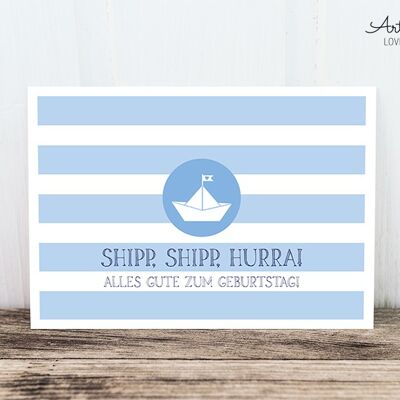 Postkarte: Shipp, shipp, hurra!