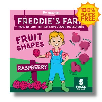 Freddie's Farm Fruit Shapes - Multipack Frambuesa__Frambuesa / 5 x 20g