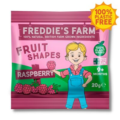 Freddie's Farm Fruit Shapes - Unidad de exhibición de mostrador Frambuesa__Frambuesa / 16 x 20 g