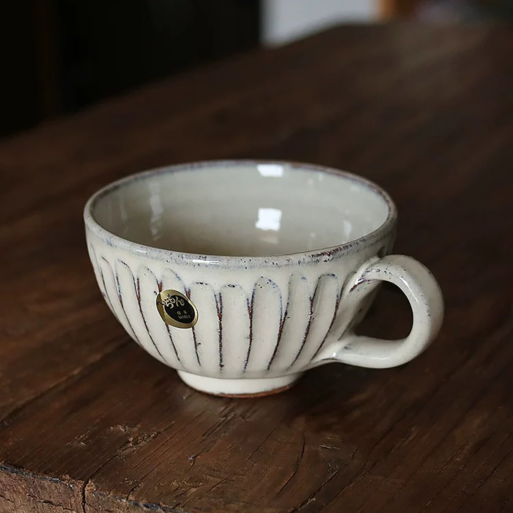 Shigaraki white coffee cup