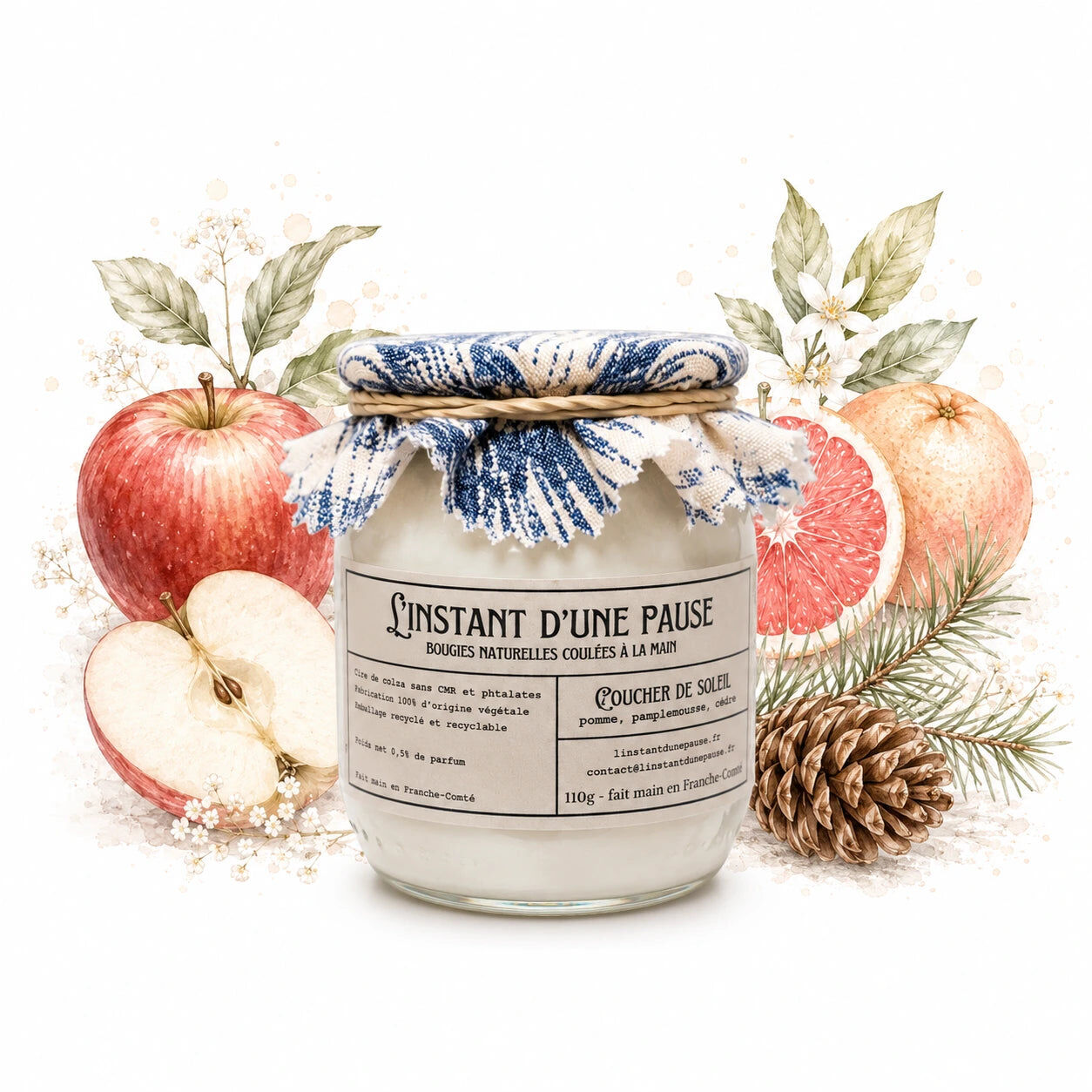 Sunset scented candle – natural, handcrafted & vegan