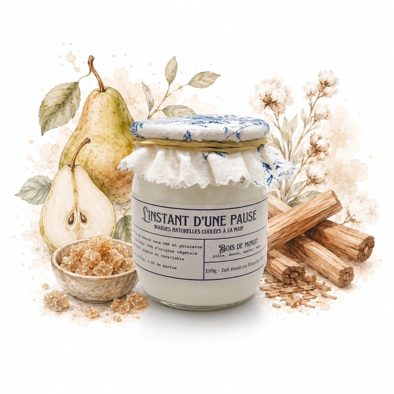 Oud wood scented candle – natural, handcrafted & vegan