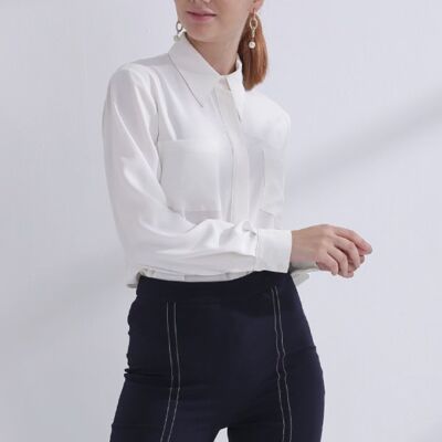 Bluse Damen Mira Weiß