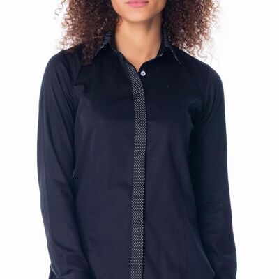 Bluse Damen Dot Contrast