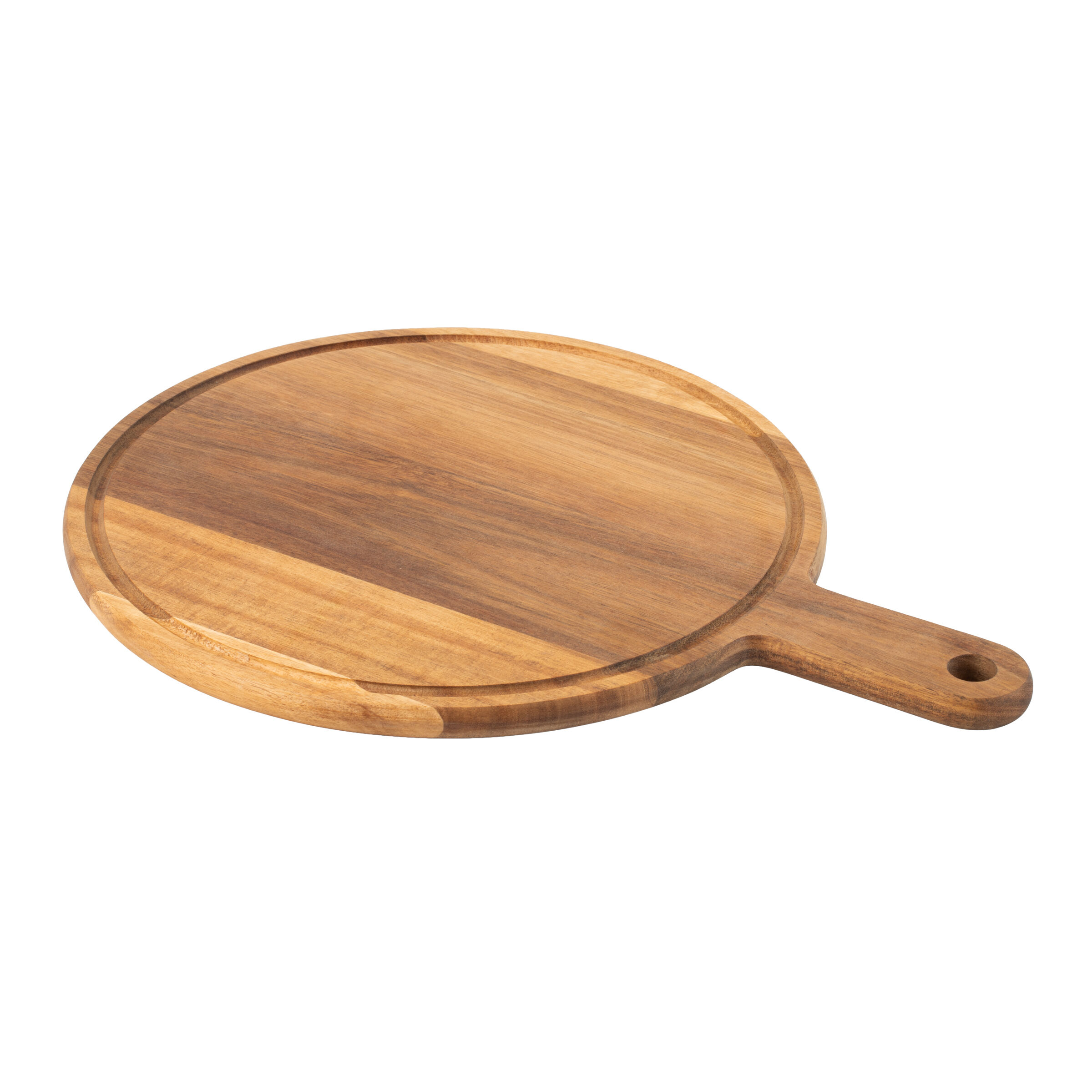 Fiorenza - 33cm round pizza board with groove and handle