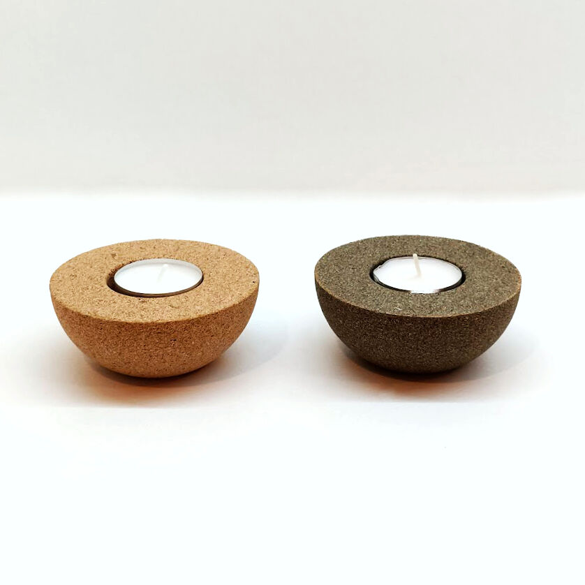 Losango – Teelichthalter – Natur – 2er-Set