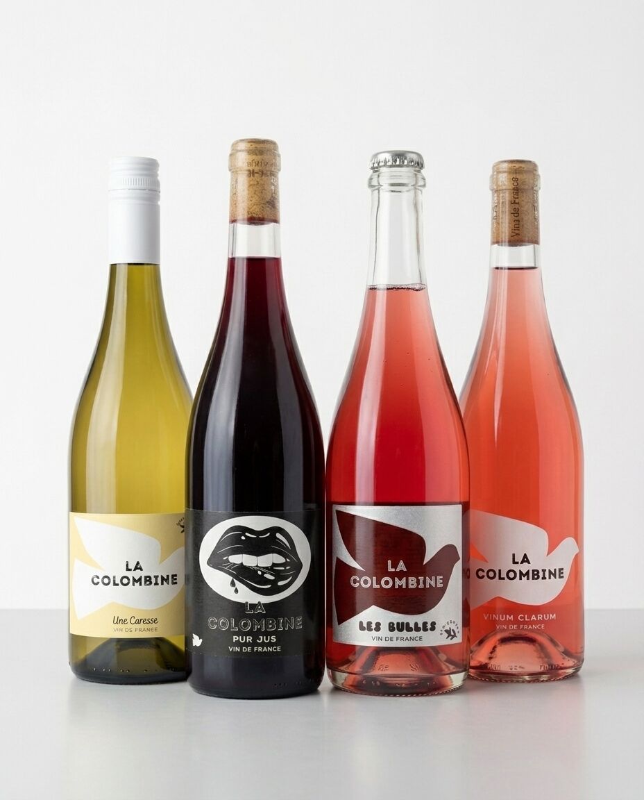 Confezione di vini estivi: vino biologico, rosato, bianco, spumante rosso (da servire fresco), certificato DEMETER.